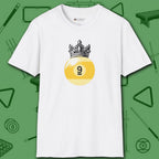 Table Royalty T-Shirt, in White color, billiards shirt, front view