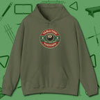 Table Time Therapy Hoodie, front view, in Military Green strike fear with swagger and precision