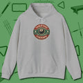 Table Time Therapy Hoodie, front view, in Sport Grey stitched for cue discipline and cool confidence