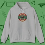 Table Time Therapy Hoodie, front view, in Sport Grey stitched for cue discipline and cool confidence