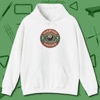 Table Time Therapy Hoodie, front view, in White the shirt that plays position