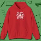 Talk Less Chalk More Hoodie, in Red color, billiards hoodie, front view