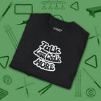 Talk Less Chalk More T-Shirt, in Black color, billiards shirt, folded view