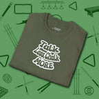 Talk Less Chalk More T-Shirt, in Military Green color, billiards shirt, folded view
