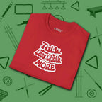Talk Less Chalk More T-Shirt, in Red color, billiards shirt, folded view