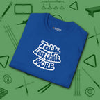 Talk Less Chalk More T-Shirt, in Royal color, billiards shirt, folded view