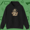 Talk Pool to Me Hoodie, in Black color, billiards hoodie, front view