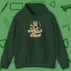 Talk Pool to Me Hoodie, in Forest Green color, billiards hoodie, front view
