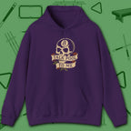 Talk Pool to Me Hoodie, in Purple color, billiards hoodie, front view