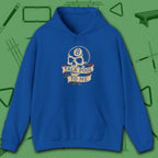 Talk Pool to Me Hoodie, in Royal color, billiards hoodie, front view