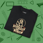 Talk Pool to Me T-Shirt, in Black color, billiards shirt, folded view