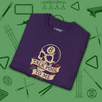 Talk Pool to Me T-Shirt, in Purple color, billiards shirt, folded view