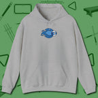 Ten Ball Flames Hoodie, front view, in Sport Grey strike fear with swagger and precision