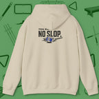 Ten Ball No Slop Billiards Hoodie, in Sand color, pool hoodie, back view