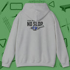 Ten Ball No Slop Billiards Hoodie, in Sport Grey color, pool hoodie, back view