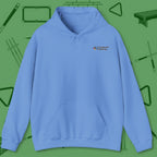 Ten Ball No Slop Billiards Hoodie, in Carolina Blue color, pool hoodie, front view