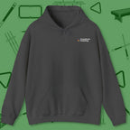 Ten Ball No Slop Billiards Hoodie, in Dark Heather color, pool hoodie, front view