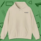 Ten Ball No Slop Billiards Hoodie, in Sand color, pool hoodie, front view
