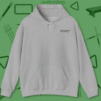 Ten Ball No Slop Billiards Hoodie, in Sport Grey color, pool hoodie, front view
