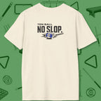 Ten Ball No Slop Billiards T-Shirt, in Natural color, pool T-Shirt, back view