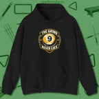 The Grind Never Lies Hoodie, front view, in Black attitude built for the long haul