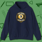 The Grind Never Lies Hoodie, front view, in Navy your secret weapon off the table