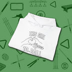 This Girl Loves Hoodie, in White color, billiards shirt, folded view