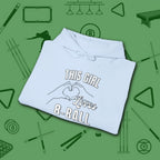 This Girl Loves Hoodie, in Light Blue color, billiards shirt, folded view