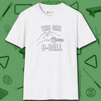 This Girl Loves T-Shirt, in White color, billiards shirt, front view
