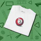 Three Ball Sketch T-Shirt, folded view, in White the official uniform of the after-hours crew
