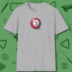 Three Ball Sketch T-Shirt, front view, in Sport Grey smart apparel for strategic players