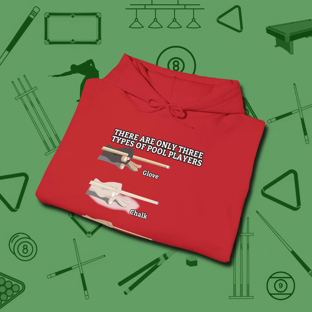 Three Types of Hoodie, folded view, in Red play in style, win in silence