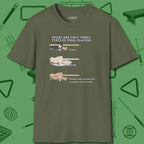 Three Types of T-Shirt, front view, in Military Green a clean fit for the dirtiest safeties