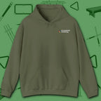 Wanted Pool Shark Hoodie, in Military Green color, billiards hoodie, front view