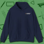 Wanted Pool Shark Hoodie, in Navy color, billiards hoodie, front view