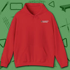 Wanted Pool Shark Hoodie, in Red color, billiards hoodie, front view