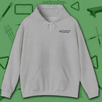 Wanted Pool Shark Hoodie, in Sport Grey color, billiards hoodie, front view