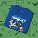 Weekend Forecast T-Shirt, folded view, in Royal because the table is your battlefield