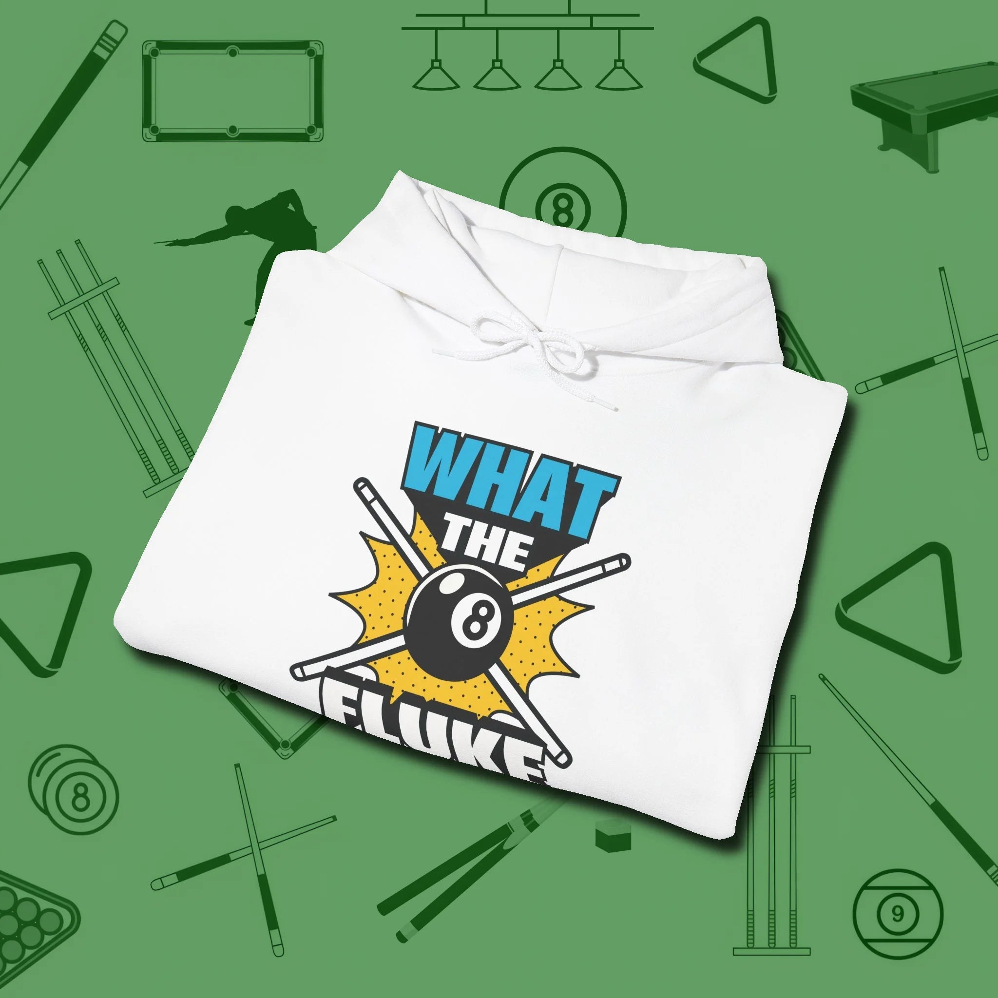 What The Fluke Funny Hoodie, folded view, in White it’s not a hobby — it’s a lifestyle