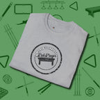 World's Okayest Stamp T-Shirt, folded view, in Sport Grey because you don’t just play — you represent