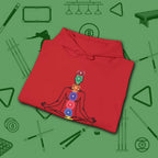 Zen Alignment Pool Hoodie, in Red color, billiards hoodie, folded view