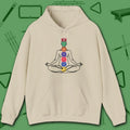 Zen Alignment Pool Hoodie, in Sand color, billiards hoodie, front view
