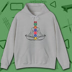 Zen Alignment Pool Hoodie, in Sport Grey color, billiards hoodie, front view