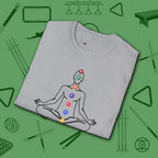Zen Alignment Pool T-Shirt, in Sport Grey color, billiards shirt, folded view