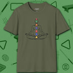 Zen Alignment Pool T-Shirt, in Military Green color, billiards shirt, front view